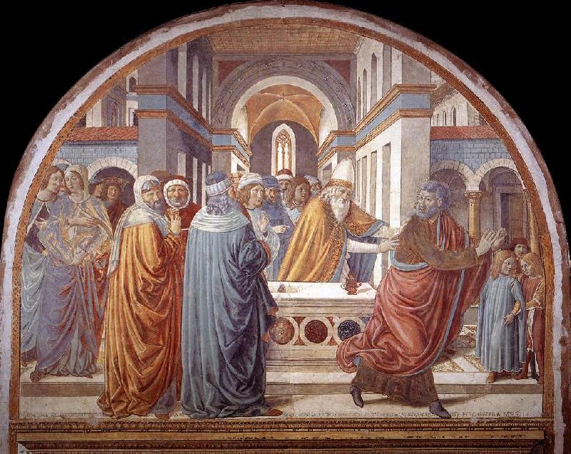 GOZZOLI, Benozzo Expulsion of Joachim from the Temple g Spain oil painting art